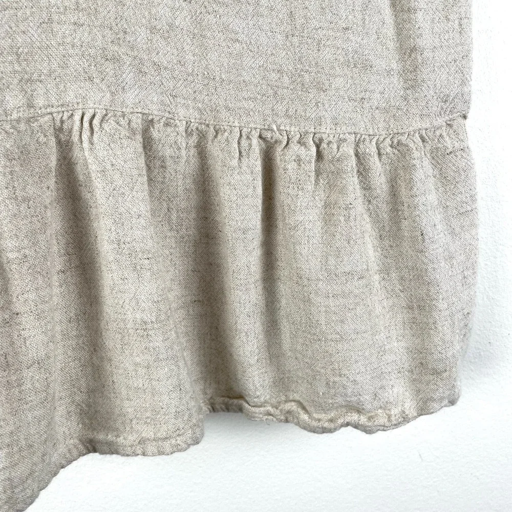 Abercrombie Beige Linen Blend Babydoll Tank Top Size S - Picture 2 of 5